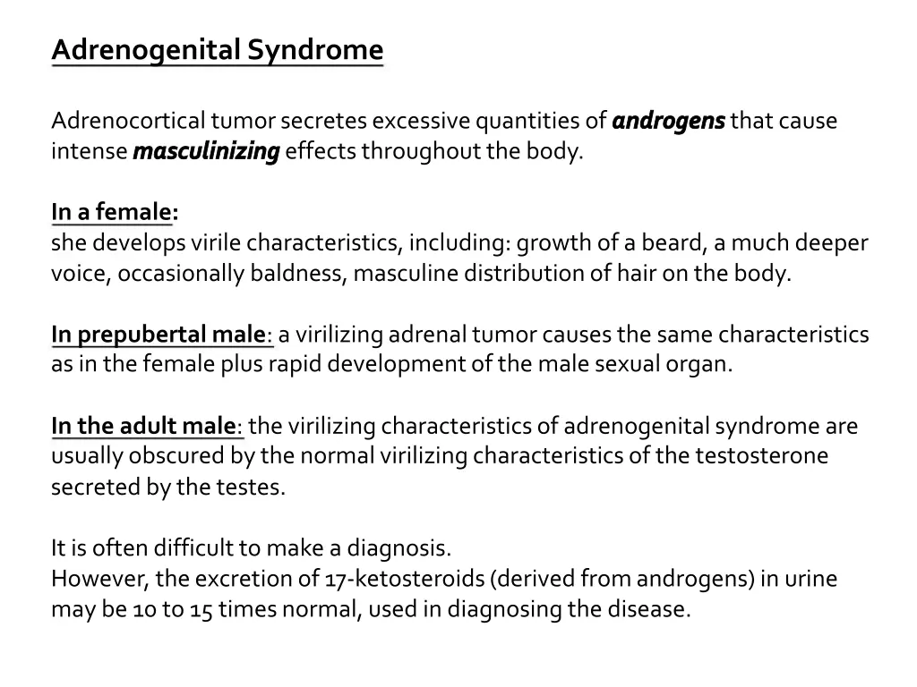 adrenogenital syndrome