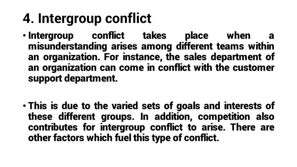 4 intergroup conflict intergroup misunderstanding