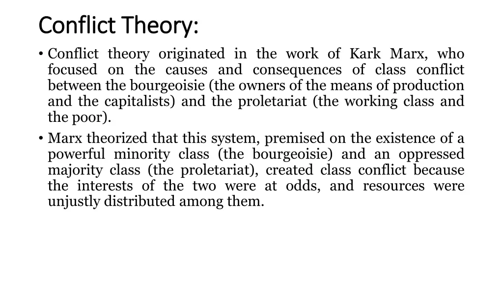 conflict theory conflict theory conflict theory