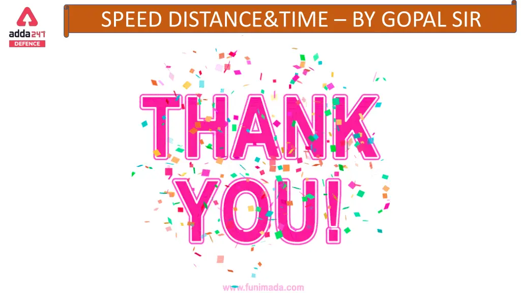 speed distance time by gopal sir