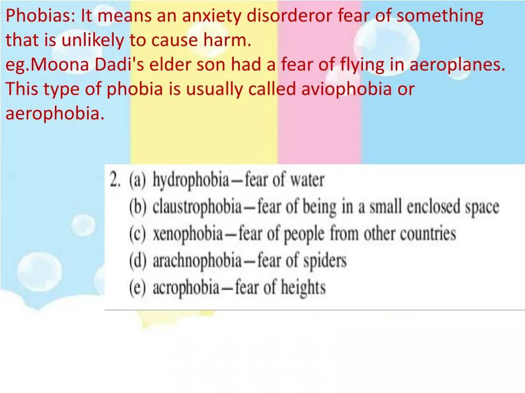 phobias it means an anxiety disorderor fear