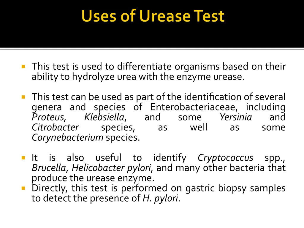 this test is used to differentiate organisms