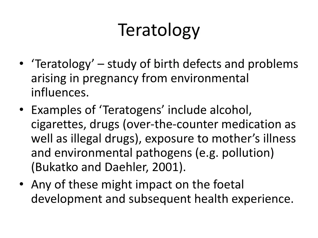 teratology