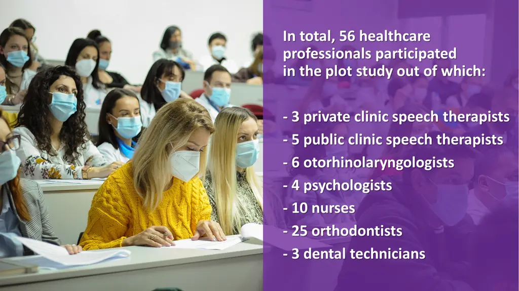 in total 56 healthcare professionals participated