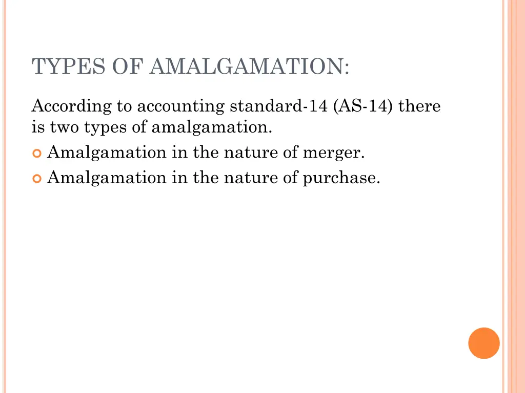 types of amalgamation