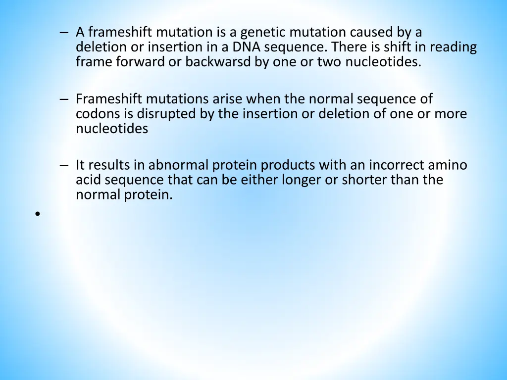 a frameshift mutation is a genetic mutation