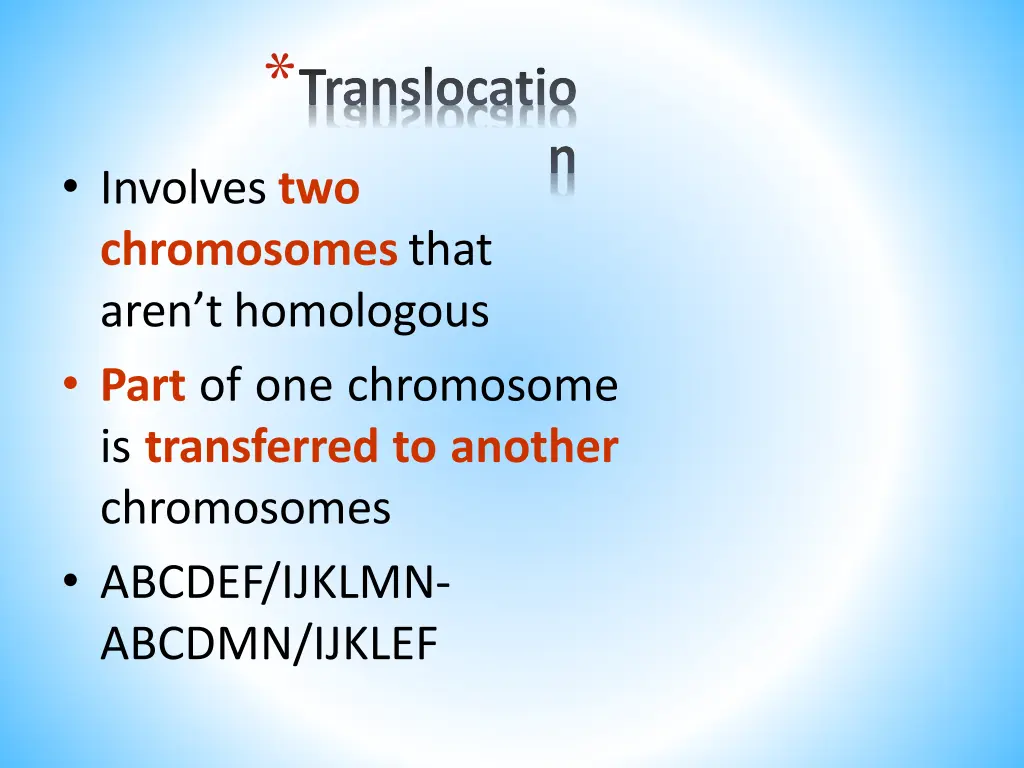 translocatio