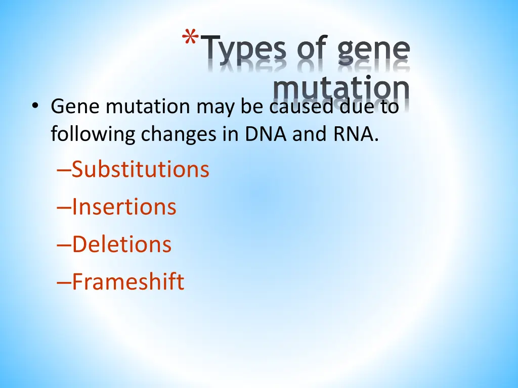 types of gene mutation