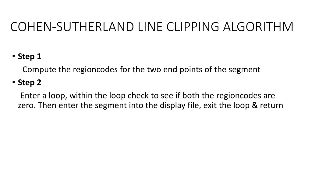 cohen sutherland line clipping algorithm 1