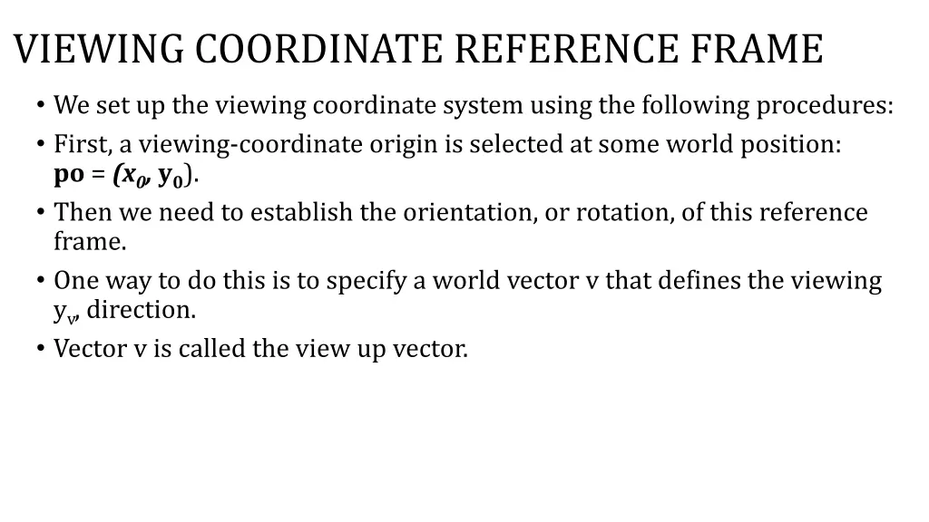 viewing coordinate reference frame 1