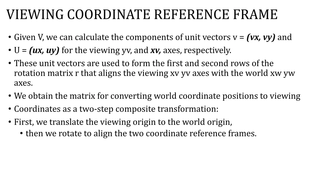 viewing coordinate reference frame 2