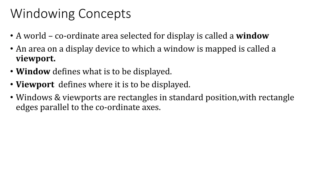 windowing concepts