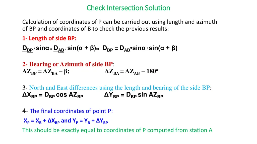 check intersection solution check intersection