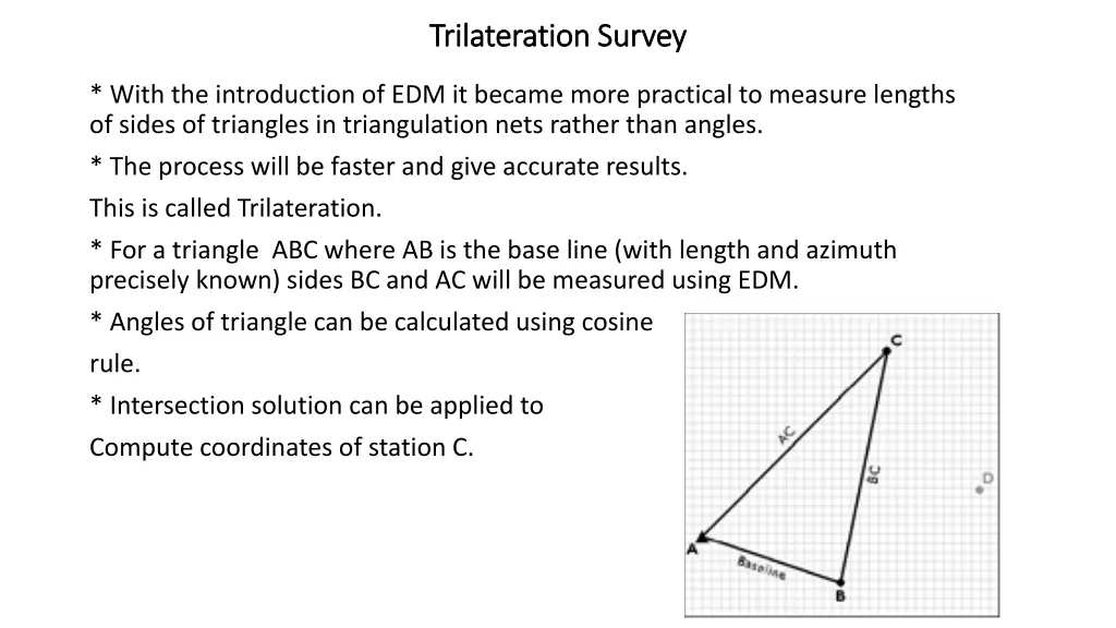 trilateration survey trilateration survey