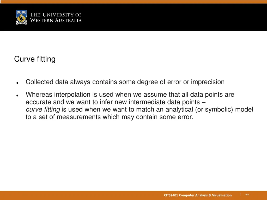 curve fitting