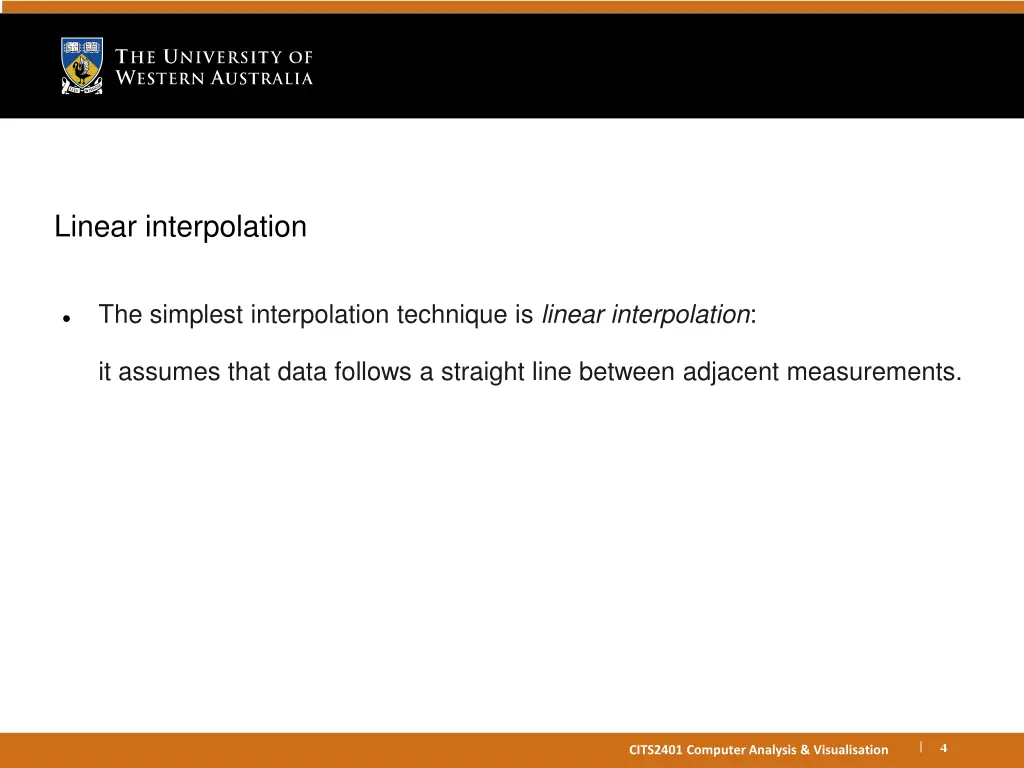 linear interpolation