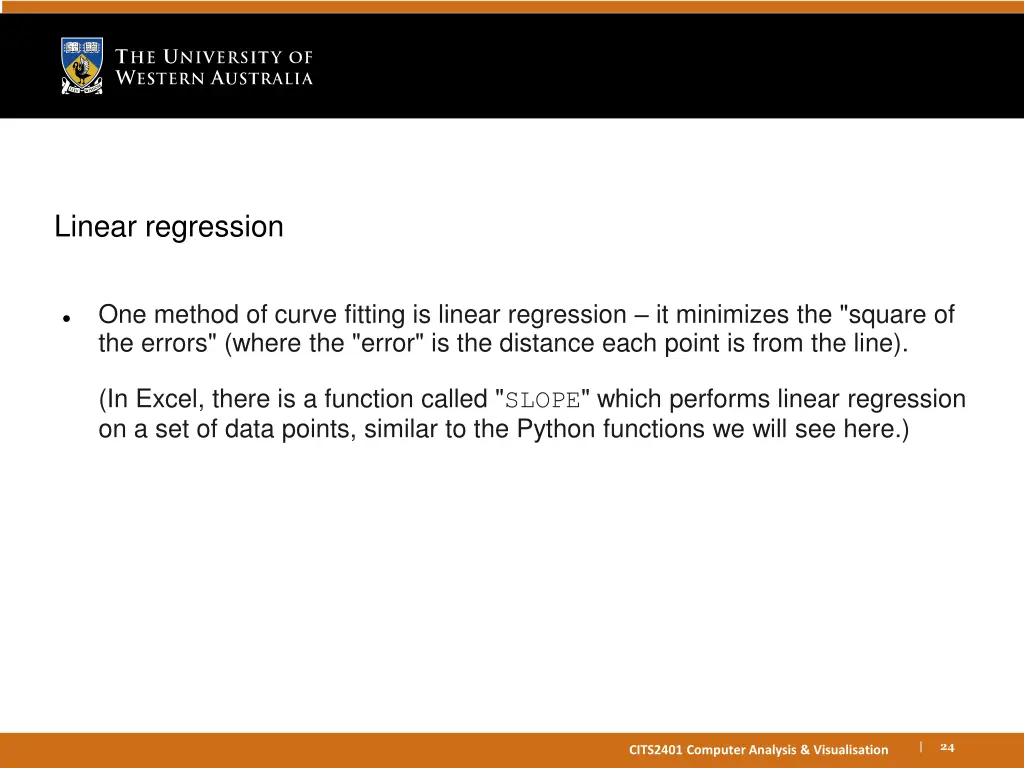 linear regression