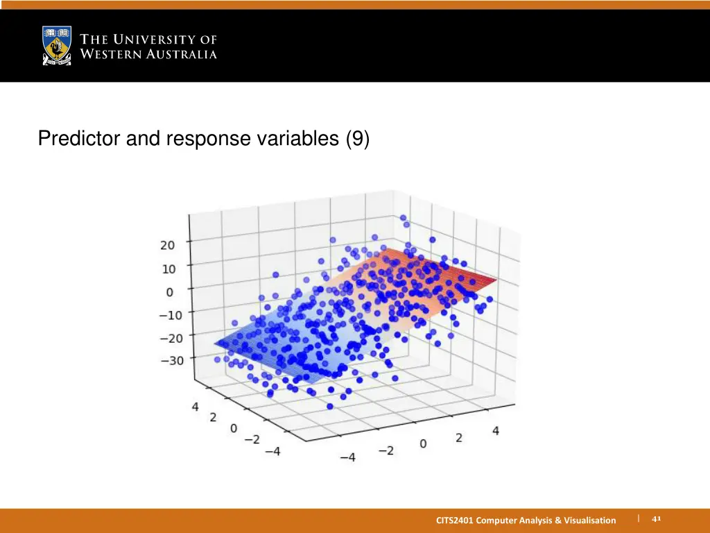 predictor and response variables 9