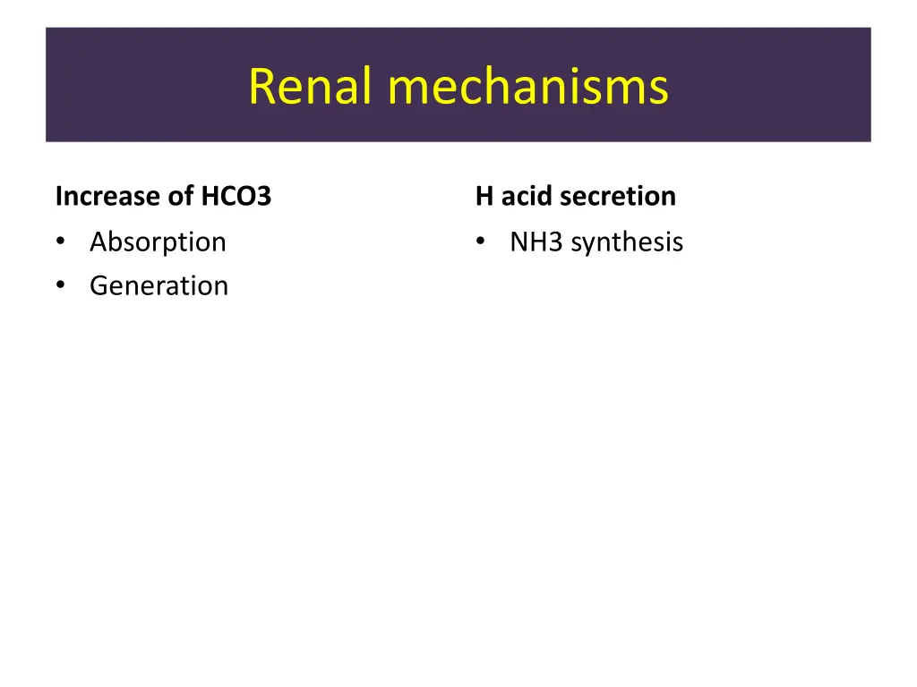 renal mechanisms