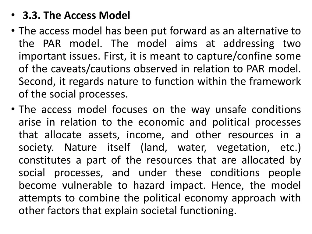 3 3 the access model the access model has been