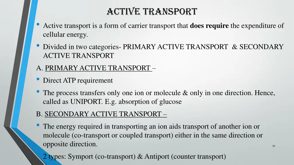 active transport