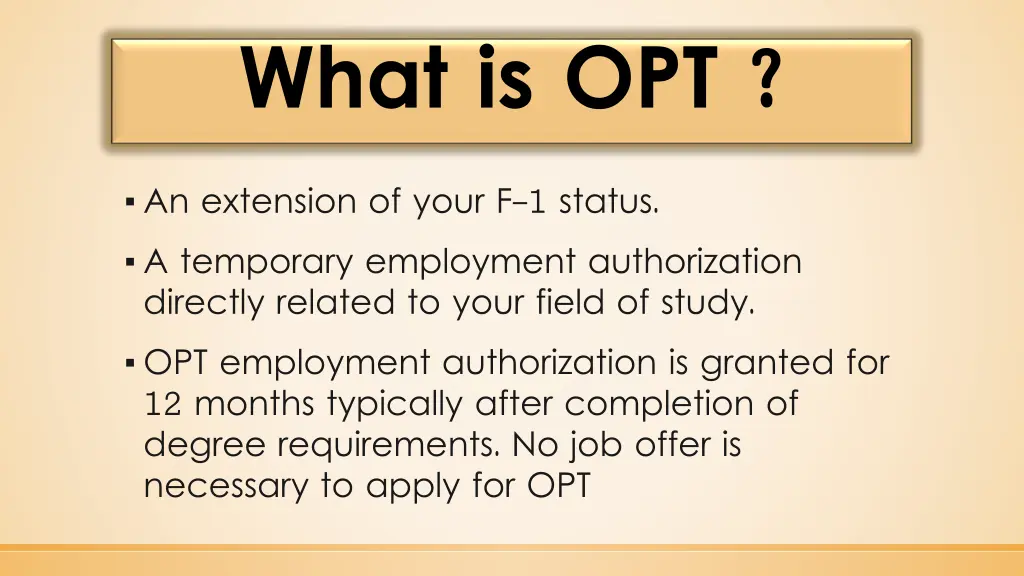 what is opt