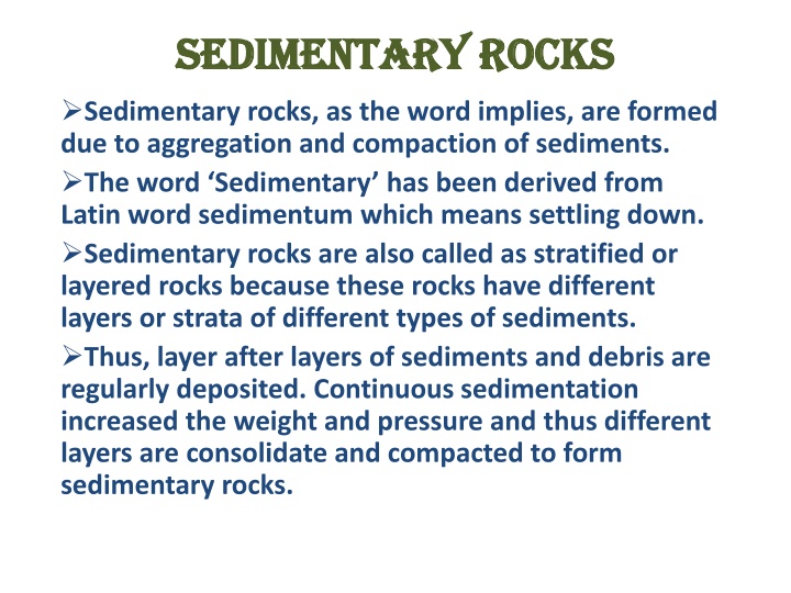 sedimentary rocks sedimentary rocks