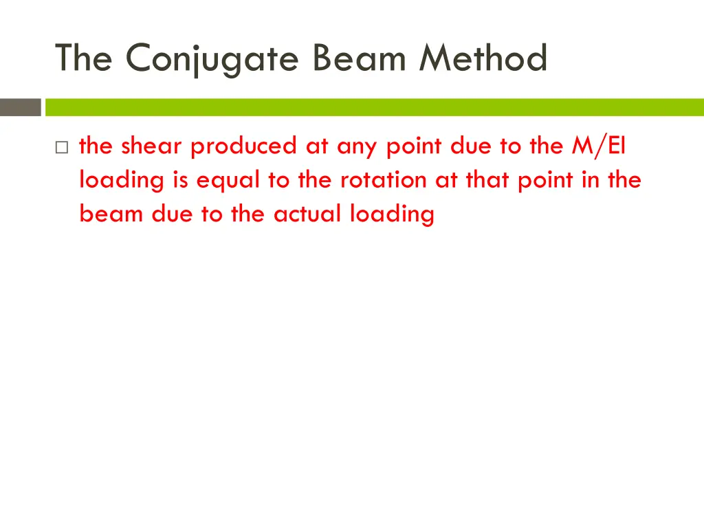 the conjugate beam method 3