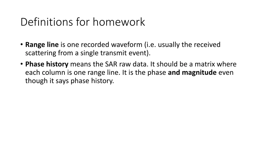 definitions for homework