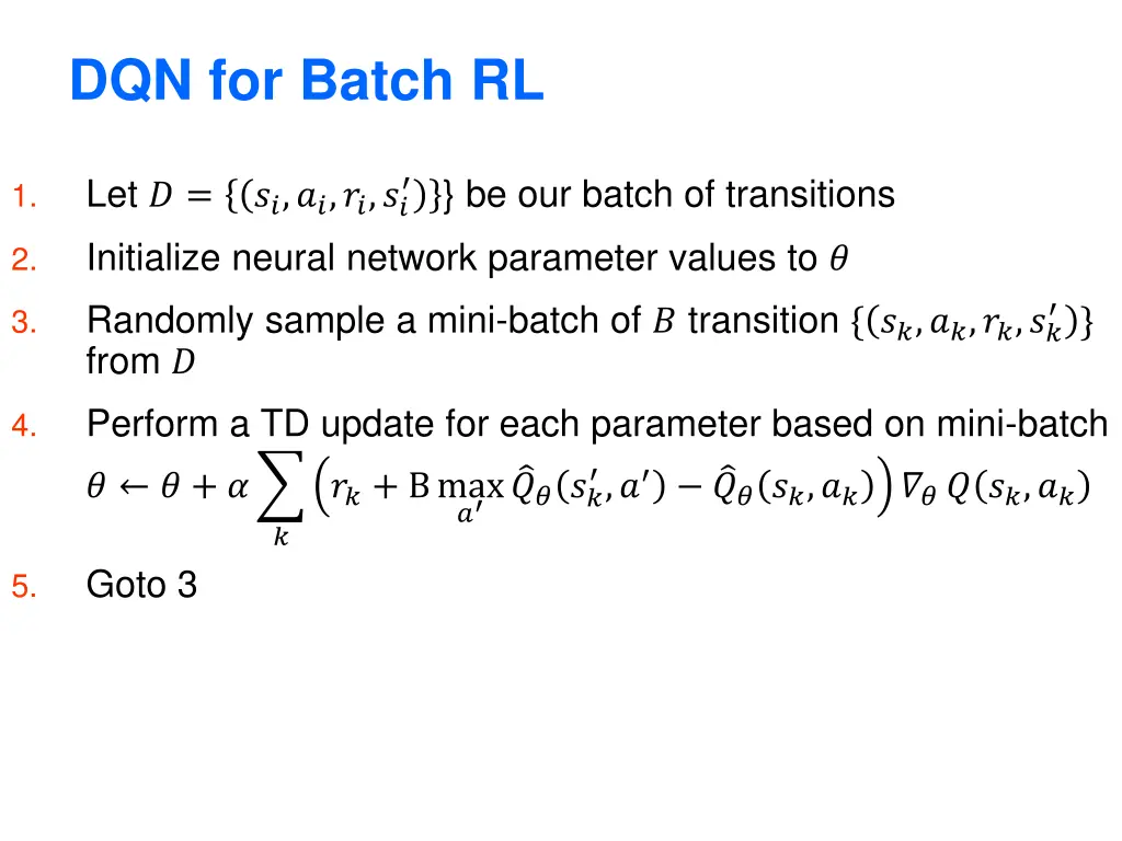 dqn for batch rl