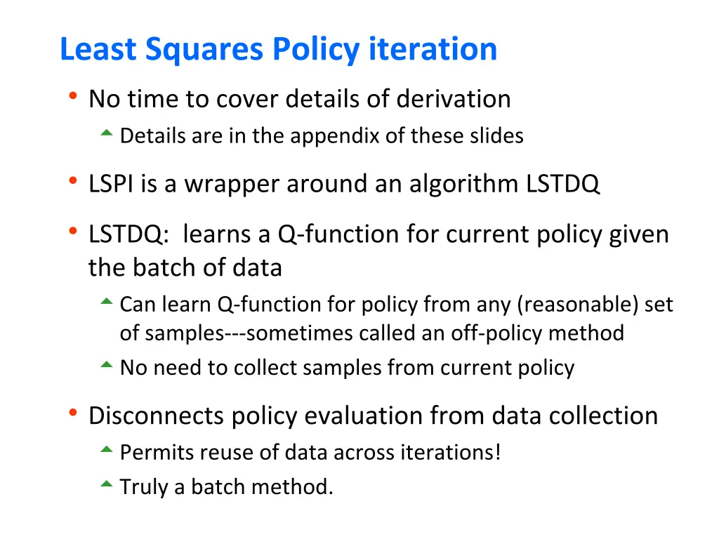 least squares policy iteration