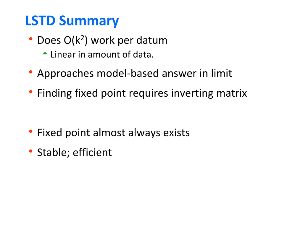 lstd summary