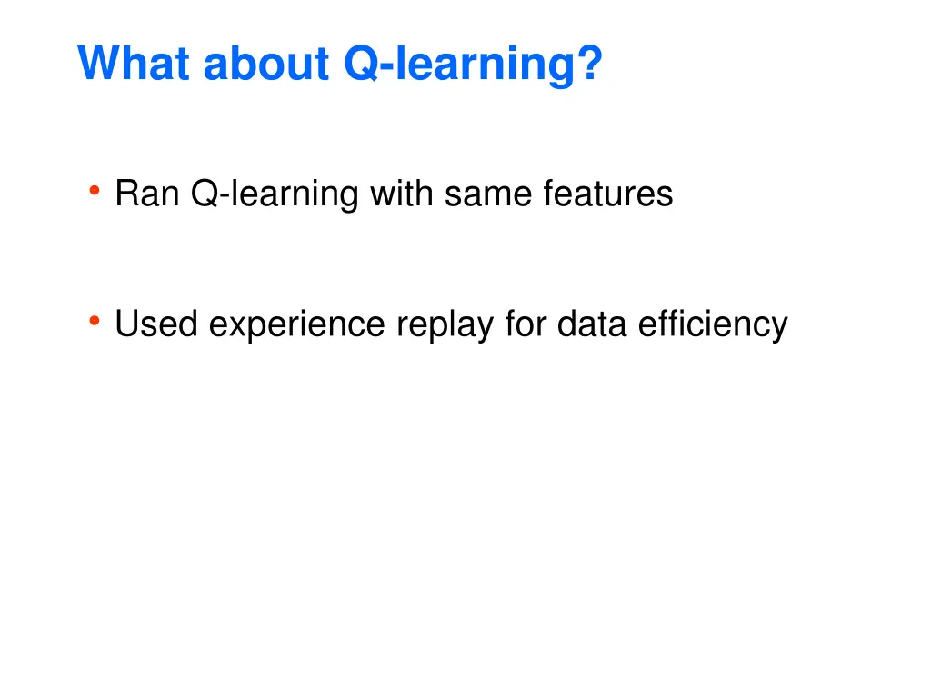 what about q learning