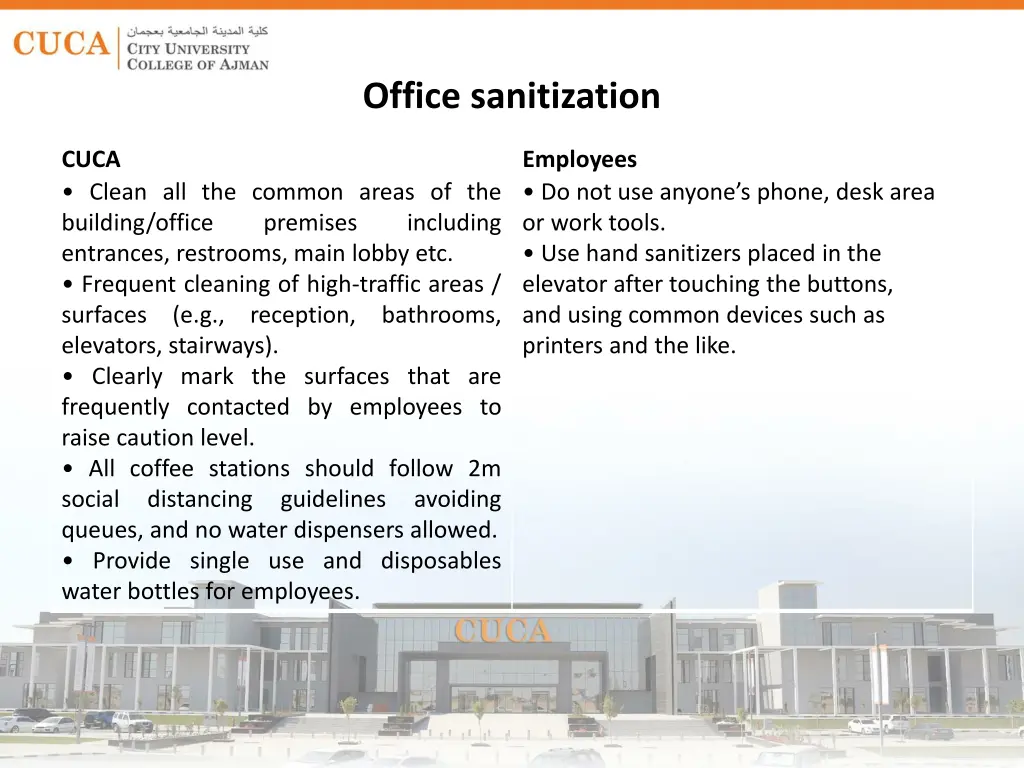 office sanitization