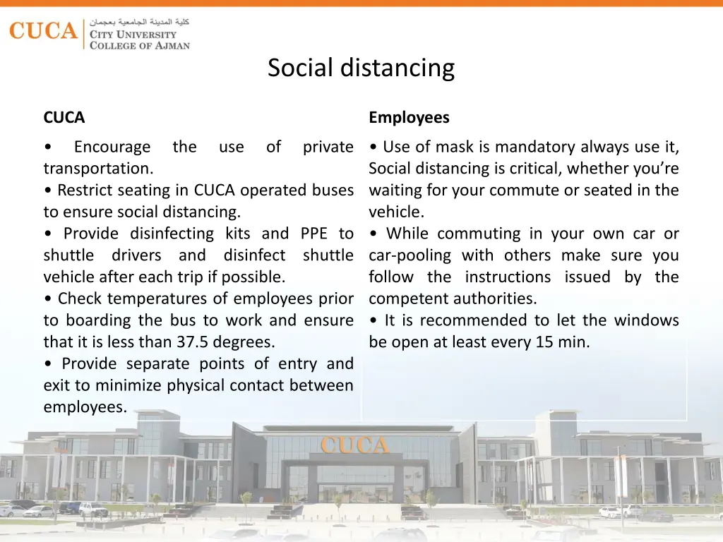 social distancing