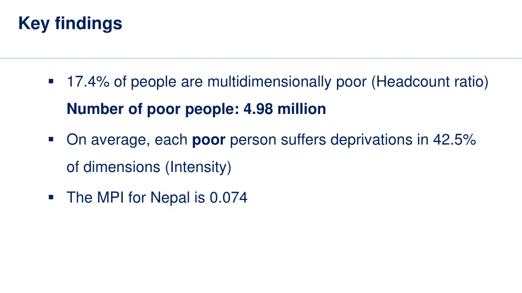 key findings