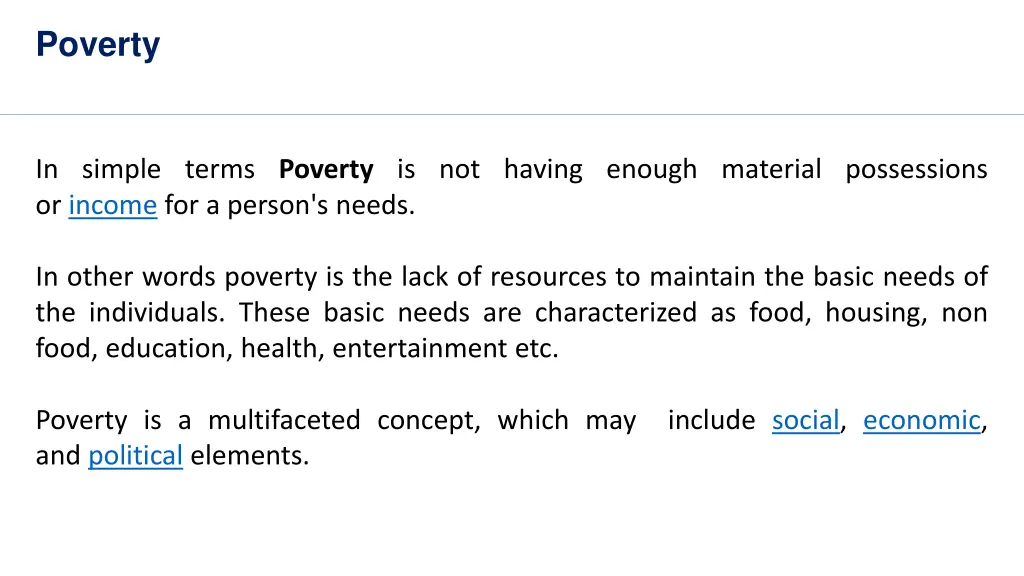 poverty