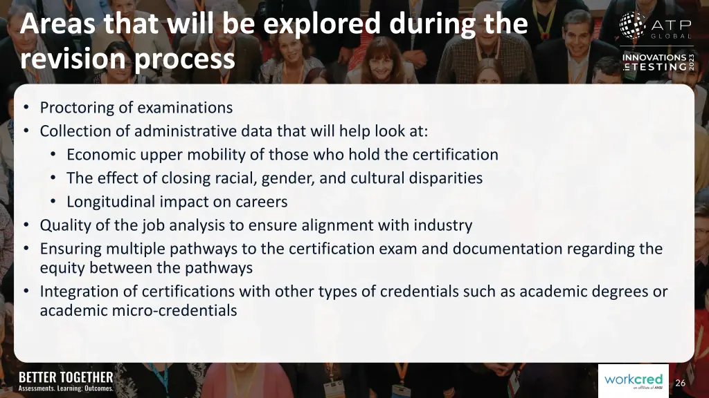 areas that will be explored during the revision