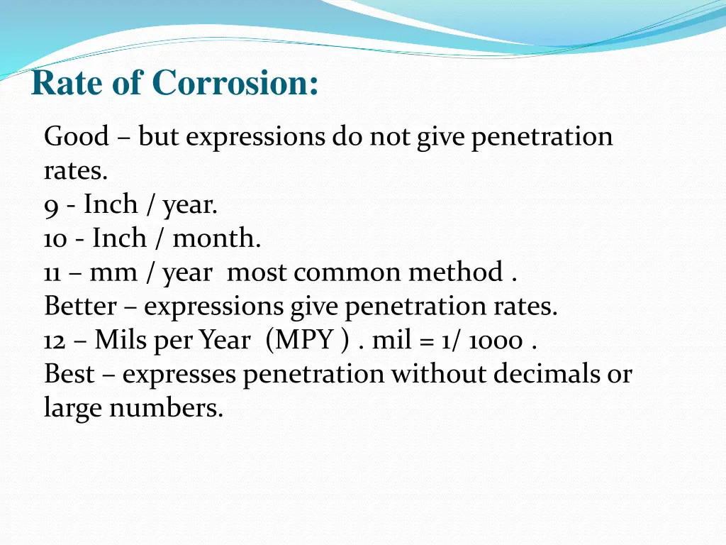 rate of corrosion 1