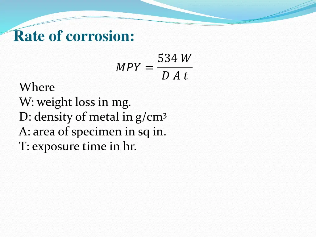 rate of corrosion 2