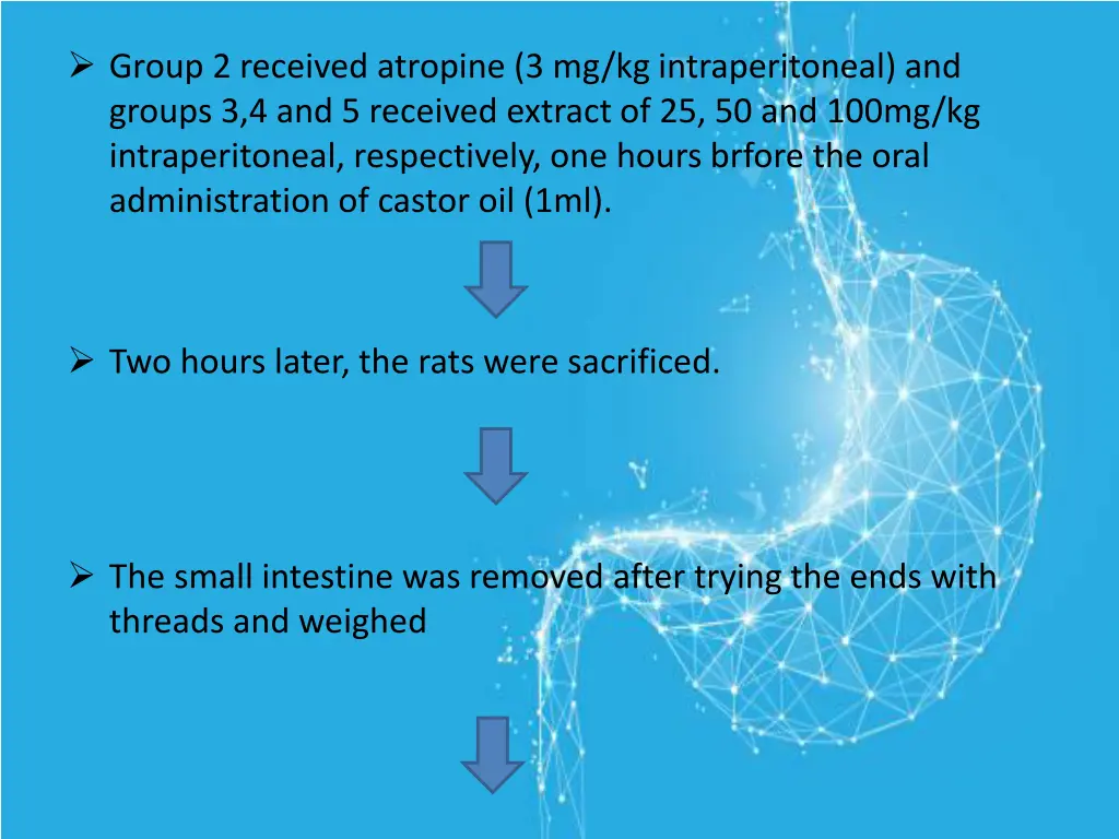 group 2 received atropine 3 mg kg intraperitoneal