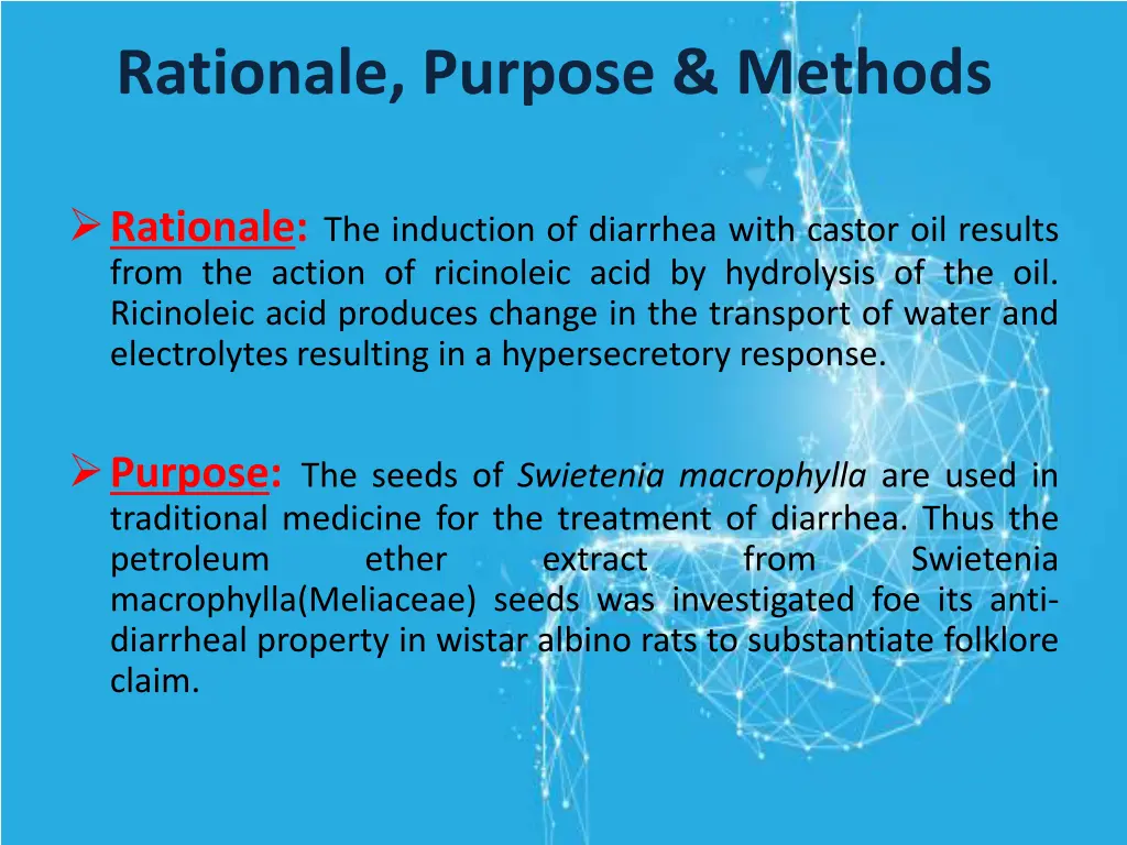 rationale purpose methods