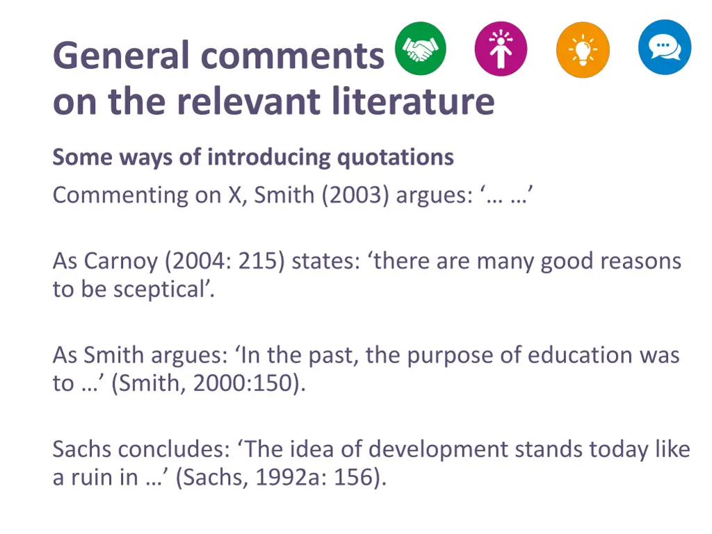 general comments on the relevant literature 1