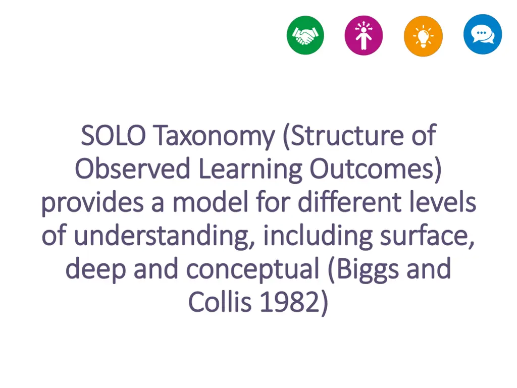 solo taxonomy structure of solo taxonomy