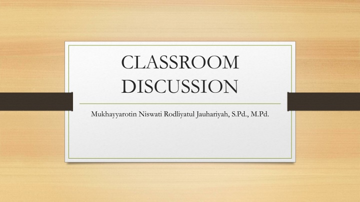 classroom discussion