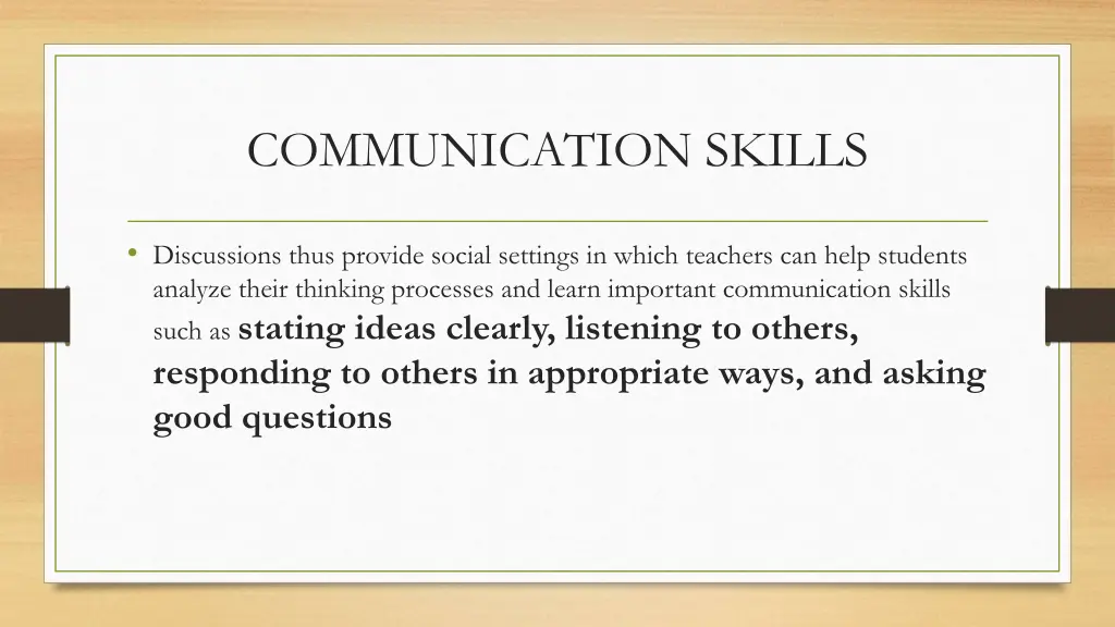 communication skills