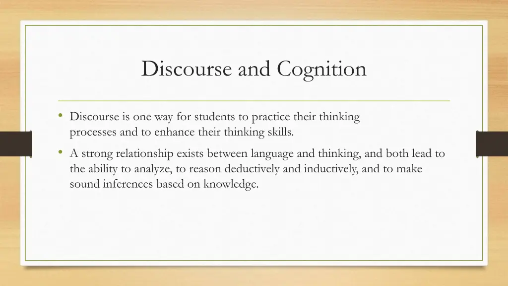 discourse and cognition