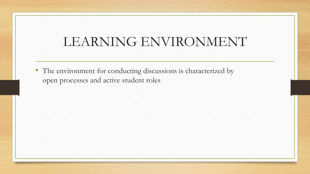 learning environment