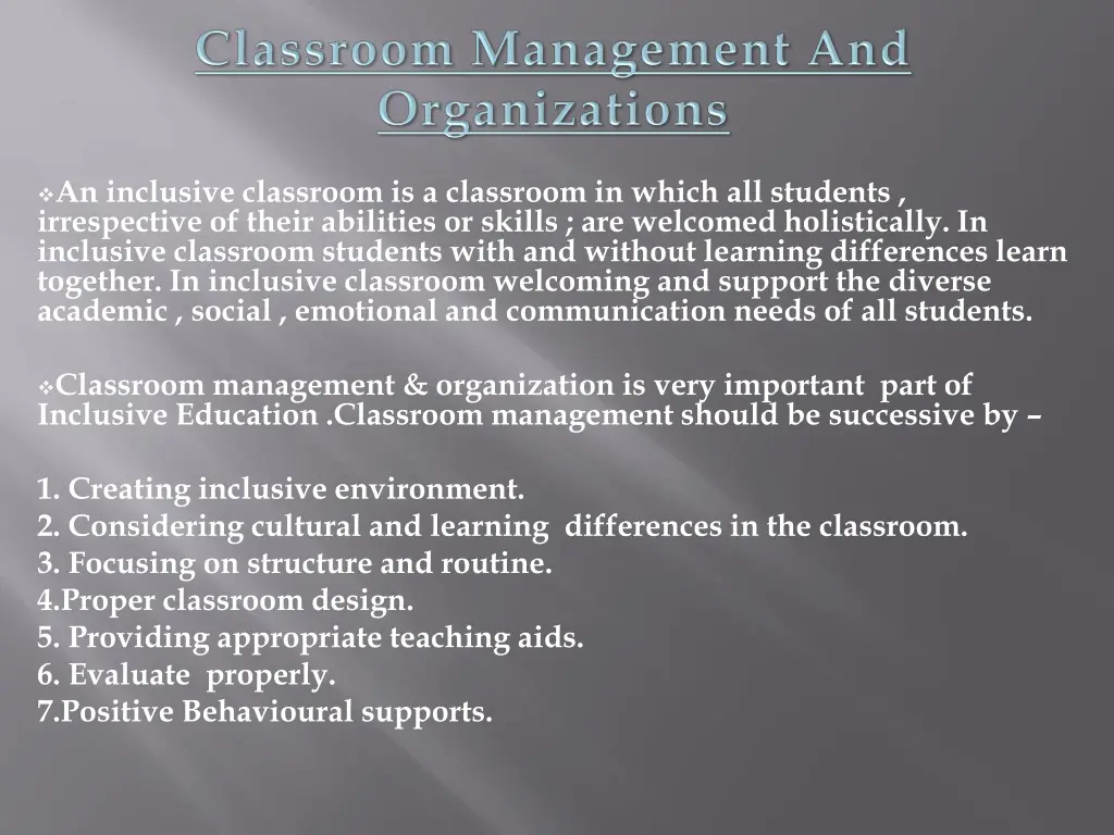 an inclusive classroom is a classroom in which