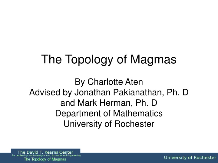 the topology of magmas